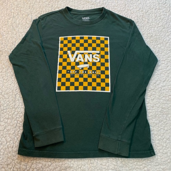 Vans off the wall checker board graphic along sleeved t shirt - Picture 4 of 5